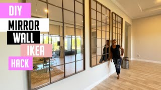 DIY Mirror Wall Ikea Hack FULL VIDEO [upl. by Ecadnarb875]