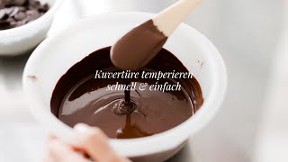 Kuvertüre temperieren einfach und schnell [upl. by Ahaelam]