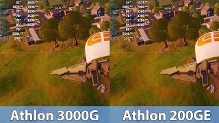 AMD Athlon 3000G vs Athlon 200GE Comparison CPU Test Dota 2 CSGO PUBG Fortnite ect [upl. by Adyl]