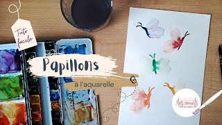 Une aquarelle rapide et facile  des papillons [upl. by Naerda688]