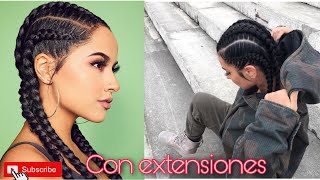 COMO HACER TRENZAS PEGADAS CON EXTENCIONES❤️ pasó a paso [upl. by Nair]