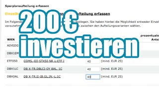 Wie ich 200 € in einen Wertpapiersparplan investiere  Aktienhandel mit wenig Kapital [upl. by Truda]