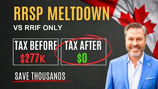 RRSP Meltdown vs RRIF Minimum Withdrawal Save Thousands [upl. by Yetsirhc724]