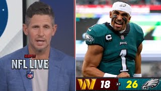 NFL LIVE  quotEagles are going to win the Super Bowlquot  Dan O reacts to Jalen Hurts beat Commanders [upl. by Sturrock66]