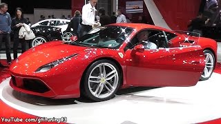 Ferrari 488 GTB  Geneva Motor Show 2015 [upl. by Annodahs]