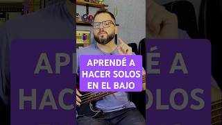 Te enseño a hacer solos en el bajo  shorts bass bassplayer [upl. by Assirec]