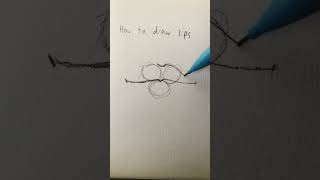 How to draw lips easy short [upl. by Aynod]