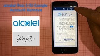 alcatel Pop 3 Google Account Remove One Touche 5065 [upl. by Eniger]