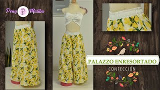 LA MEJOR TÉCNICA PARA COSER PRETINA CON ELÁSTICO  PALAZZO ENRESORTADO [upl. by Denny]