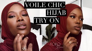 VOILE CHIC INSTANT HIJAB HAUL  TRY ON Koko Guerra [upl. by Suoivatnod89]