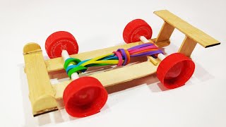 How To Make a Mini Rubber Band Car  Super EASY and FUN [upl. by Hulton27]