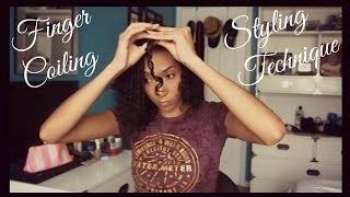 Finger Coiling Styling Technique For Defined Curly Hair [upl. by Mharba]