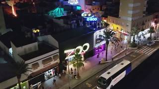 Lloret by night from the terrace of the hotel Delamar [upl. by Salina]