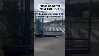 Portão de correr SEM TRILHO [upl. by Etnomal]