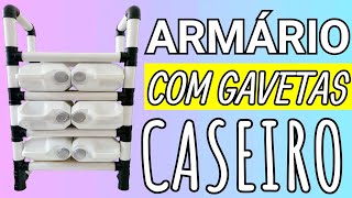 Armário organizador ferramentas multiuso caseiro prateleiras gavetas cano pvc Mais fácil impossível [upl. by Enylekcaj295]