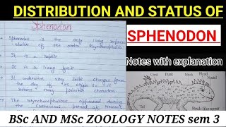 General character distribution habit and habitat affinities of sphenodon notes bsczoology vbu [upl. by Leinoto]