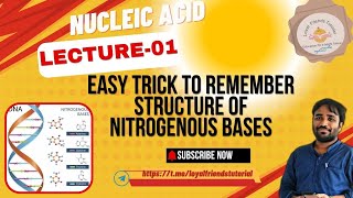 Easy trick to remember Structure of Nitrogenous basesNucleic acid Lecture01Onlyforyo [upl. by Matteo]