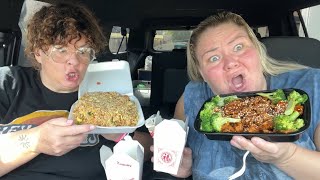 Crystal and Tammy eat Chinese food in California [upl. by Donelle]