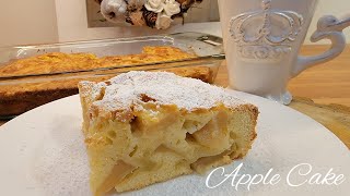 Easy Sunken Apple Cake Recipe  My Dads Apple Cake [upl. by Ause]