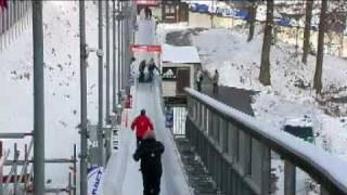 Bobsled  Crash Brazilian Bobsleigh Women during WC Winterberg 2011 [upl. by Grewitz]