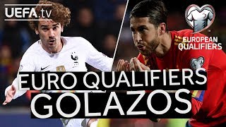 GRIEZMANN RAMOS 10 Great EURO Qualifiers GOALS from Matchday One amp Two [upl. by Nolyat413]