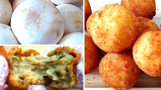 CREAMY amp CRISPY MUSHROOM BALLS  WITHOUT CHEESE  EASY SNACK RECIPE [upl. by Ailerua]