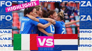 Highlights ItaliaPaesi Bassi 20  Femminile  Qualificazioni Women’s EURO 2025 [upl. by Aon]