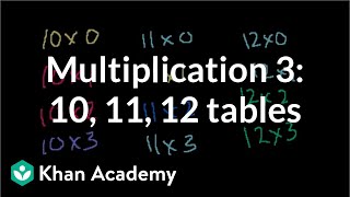 Multiplication 3 101112 times tables  Multiplication and division  Arithmetic  Khan Academy [upl. by Ymeon965]