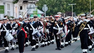 Dartmouth Regatta Opening Ceremony 2024 South West Area Sea Cadets Massed Band Beating Retreat [upl. by Lemcke]