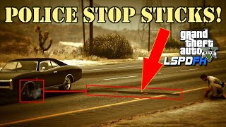 POLICE STOP STICKS  THEY WORK GREAT  MUST HAVE  GTAV LSPDFR [upl. by Nylesoy348]