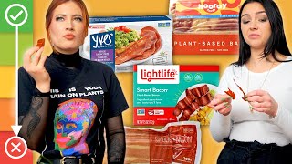 Tasting Most Popular VEGAN BACON Products These ARENT Meat [upl. by Shalna219]