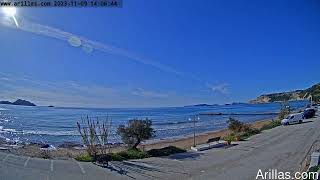 20231109 Arillas Corfu Live Webcam [upl. by Agrippina]