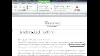 Headers And Footers In Word 2010 [upl. by Ainigriv]