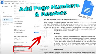 Add Page Numbers amp Headers in Google Docs [upl. by Ameehsat]