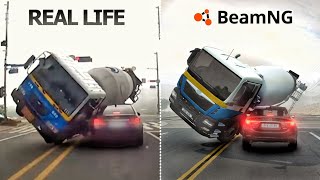 Accidents Based on Real Life Incidents  Beamngdrive  09 [upl. by Atelokin]