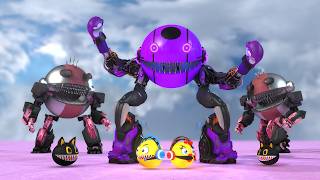 PACMAN VS ROBOT MONSTER PACMAN A COLLECTION OF THE ADVENTURES OF MRS PACMAN [upl. by Henni]