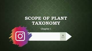 Scope of Taxonomy  Chapter 1 IntroductionAims Objectives Botany Paper BBSc Part 1Pak Botanist [upl. by Semmes]