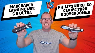 Manscaped Lawn Mower 50 Ultra vs Philips Norelco 7000 Bodygroomer [upl. by Nealey]