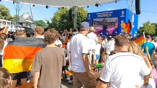 Deutschlandlied Germans Sing the National Anthem At Fan Zone during the EURO 2024 game vs Hungary [upl. by Furey]