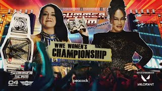 Nia Jax vs Bayley Summerslam 2024 Full Match [upl. by Yelkrab]