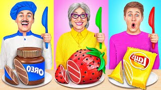 Me vs Grandma Cooking Challenge  Edible Battle by Multi DO Joy [upl. by Charmian605]