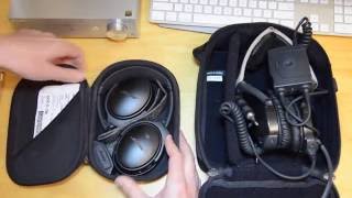 Bose QC35 Bluetooth Noise Cancelling Headphones realworld Review inc Aviation X comparison [upl. by Adidnac835]