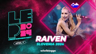 🇸🇮 Raiven quotVeronikaquot Slovenia 2024  LIVE  London Eurovision Party 2024 [upl. by Tirrej57]