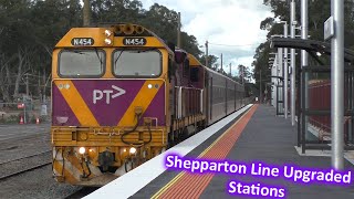 Trains at the newly upgraded Shepparton Line Stations Nagambie Murchison East amp Mooroopna [upl. by Beera]