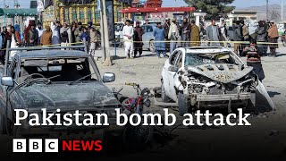 Pakistan Two bomb explosions kill at least 28 in Balochistan day before elections  BBC News [upl. by Nivalc]