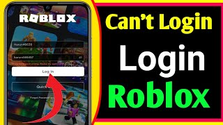 Cant Login To Your Roblox Account  Roblox Login problem  How To Fix Roblox Login Error [upl. by Combs]