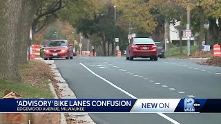 Advisory bike lanes installed on Milwaukee streets how to use them [upl. by Ner]