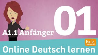 Online Deutsch lernen  A11 Anfänger  sich vorstellen  das Alphabet  die Zahlen  Aussprache [upl. by Aynotel]