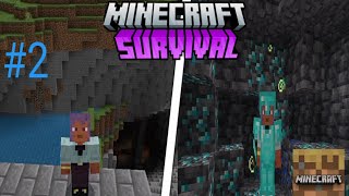 I MADE FULL DIAMOND ARMOUR IN MINECRAFT TRIAL SURVIVAL  GAMEPLAY 2 [upl. by Jonathon37]