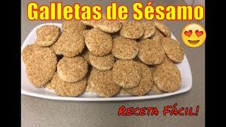 GALLETAS DE AJONJOLI GALLETAS DE SESAMO BARAZEK [upl. by Welbie]